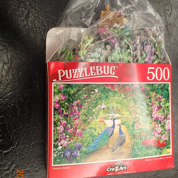 Puzzlebug 500 Peacock Garden Puzzle NEW - Picture 2 of 3